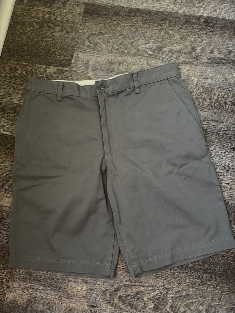Dockers Men's Charcoal Flat Front Chino Shorts